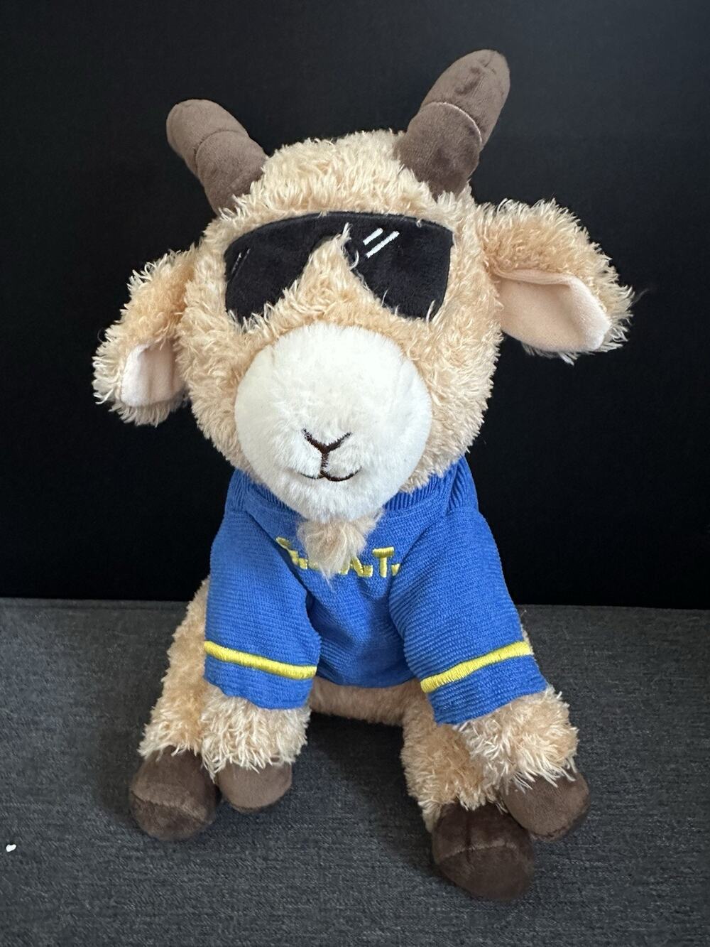 American Greetings G.O.A.T Goat Plush 11” Sunglasses Blue Shirt Stuffed Animal